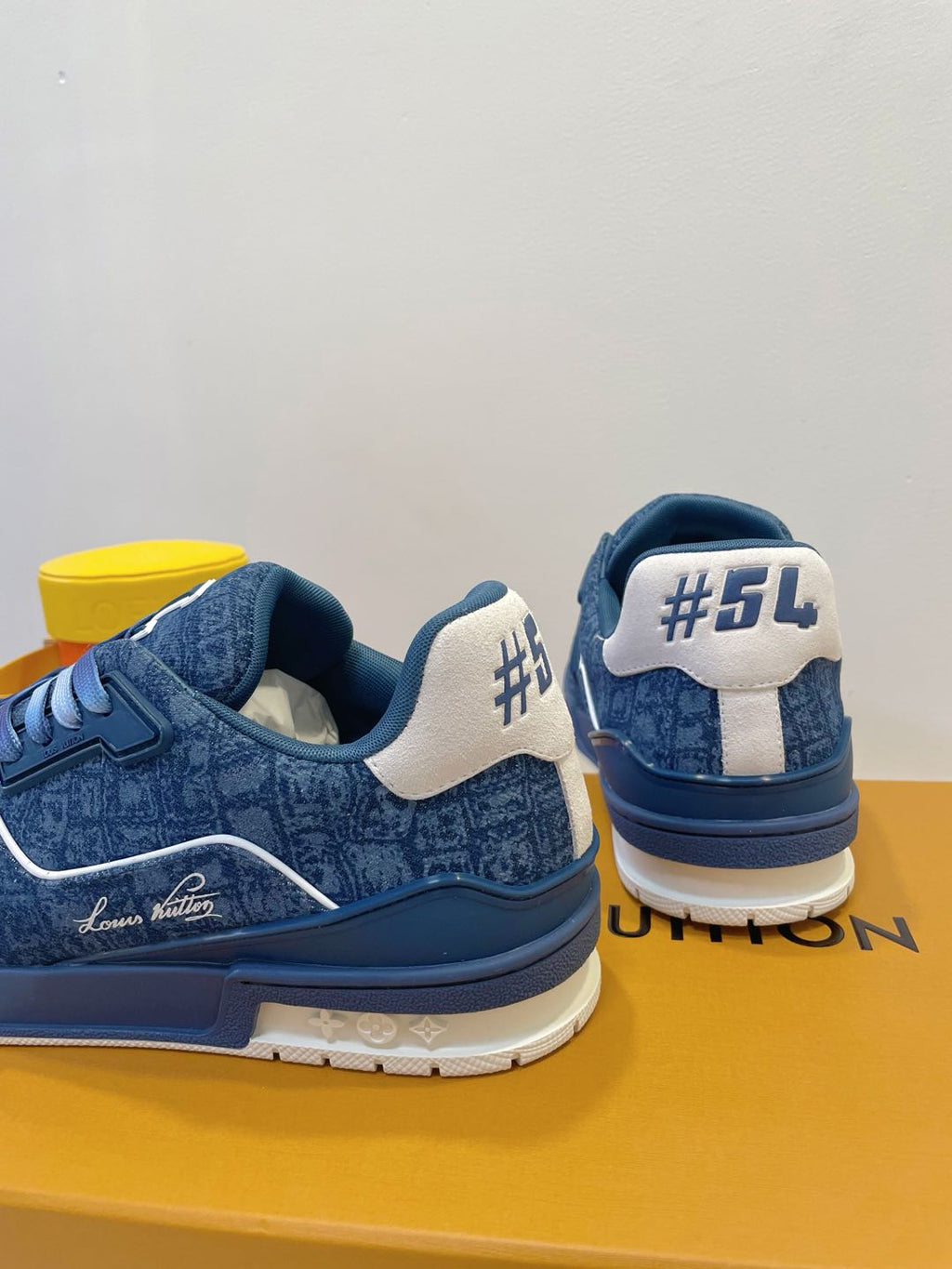 TRAINER SNEAKER IN CLASSIC BLUE MONOGRAM DENIM FABRIC
